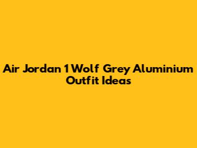 Air Jordan 1 Wolf Grey Aluminium Outfit Ideas
