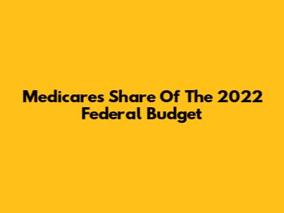 Medicare's Share Of The 2022 Federal Budget