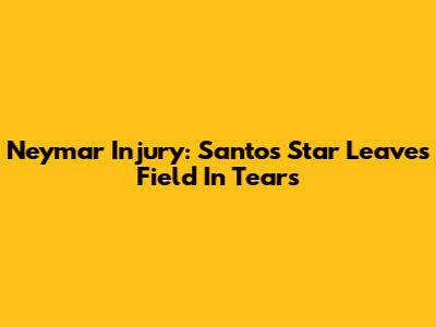 Neymar Injury: Santos Star Leaves Field In Tears